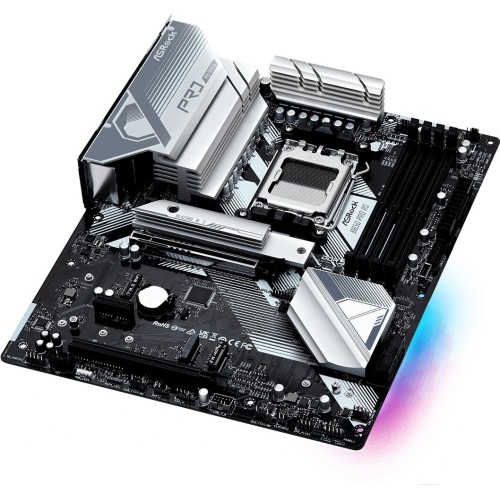 Материнская плата ASRock B650 PRO RS, Socket AM5, AMD B650, 4xDDR5-5200, HDMI+DP, 2xPCI-Ex16, 1xPCI-Ex1, 4xSATA3(RAID 0/1/10), 3xM.2, 8 Ch Audio, 1x2.5GLan, (6+3)xUSB2.0, (3+2)xUSB3.2, (1+1)xUSB3.2 Type-C™, ATX, RTL, {5}